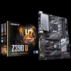 Carte mère <span class=keywords><strong>Gigabyte</strong></span> <span class=keywords><strong>Z390</strong></span> D ATX haute performance Intel <span class=keywords><strong>Z390</strong></span>, DDR4 4266 +, Dual M.2 pour les jeux et le streaming - Product Image 1