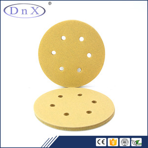 DNX sıcak satış cırt cırt 6 inç altın aşındırıcı disk 6 delik alüminyum oksit OEM ile P40-1000 Grit özelleştirilmiş - Product Image 4