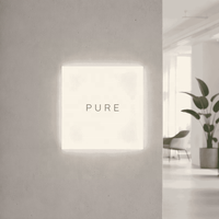 Enseigne lumineuse LED en acrylique personnalisée, enseigne murale rétroéclairée pour restaurant, rectangulaire