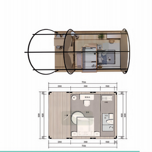 Luxury Outdoor Customer Galvanized Steel <b>frame</b> Resort Hotel <b>Tent</b> House with Bathroom for family and hotel - Product Image 2