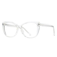 Monture optique anti-lumière bleue œil de chat TR90 légère, design amincissant, pour lunettes de vue unisexe tendance à usage quotidien