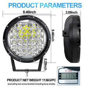 Faro LED Redondo de 9 Pulgadas, 96w de Alta Potencia, para Autos, Luz de Trabajo para Camioneta, Foco de 6000k, 9 Pulgadas, para Jeep <span class=keywords><strong>Grand</strong></span> <span class=keywords><strong>Cherokee</strong></span> - Product Image 6