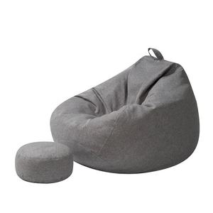 Funda <span class=keywords><strong>para</strong></span> sofás grandes y perezosos, sillas de tela de lino, tumbona, asiento, PUF, <span class=keywords><strong>puff</strong></span>, sofá, Tatami, sala de estar, PUF - Product Image 4