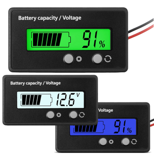 DC 12V 24V 36V 48V 60V 72v汽车电池容量电压监测表，带报警的数字电压表高尔夫球车电池伏特表 - Product Image 1