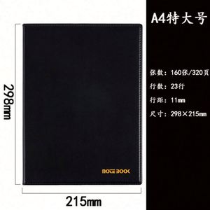 Custom A3 Black Business Journal Planner Silk Ribbon Bookmark Fabric Linen Hardcover Eco-friendly Gold Spine PP Cover - Product Image 4
