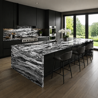 Silber Frost Shadow Engineered Quarz Großplatte 3200x1600mm |   CE SGS Zertifiziert |   Luxus-Hotel- und Villenwand |   Feuerfest Wasserdicht