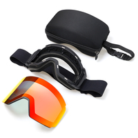 Lunettes de ski magnétiques avec logo personnalisé Lunettes de neige à lentille cylindrique Anti-buée UV400 Lunettes de snowboard pour hommes femmes OEM Lunettes de ski