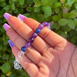 Bracelet en pierre naturelle avec perles de verre colorées pour un sommeil réparateur – Article à forte marge de profit, service de mise en lot de produits - Product Image 4