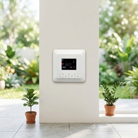 Termostato Inteligente para Calefacción por Suelo Radiante con Control por Aplicación Tuya, Sistema Hidrónico AC504, Válvula Anticondensación, Programable para 7 Días
