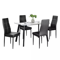 Meubles d'intérieur en métal noir en acier inoxydable jambes moderne chaises de salle à manger