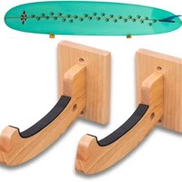 Étagères flottantes en bois, étagère de rangement murale en bois massif, support pour planche de surf, batte de baseball