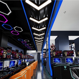 Mũi tên Ánh sáng văn phòng phòng tập thể dục hành lang lối đi trang trí ánh sáng mặt dây chuyền Studio phong cách đơn giản bầu không khí ánh sáng sắt nghệ thuật Đen/vàng/xanh - Product Image 2