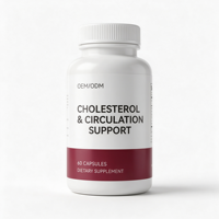 Capsules de soutien au cholestérol et à la circulation, marque privée OEM, 60 unités, complément alimentaire pour le bien-être des adultes