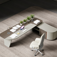 Bureau de direction moderne en bois de luxe, vente en gros directe d'usine, design de table de bureau pour manager