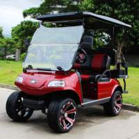 Voiture électrique de golf HDK 4 places, buggy UTV, batterie lithium 48V, moteur AC, chariot de golf