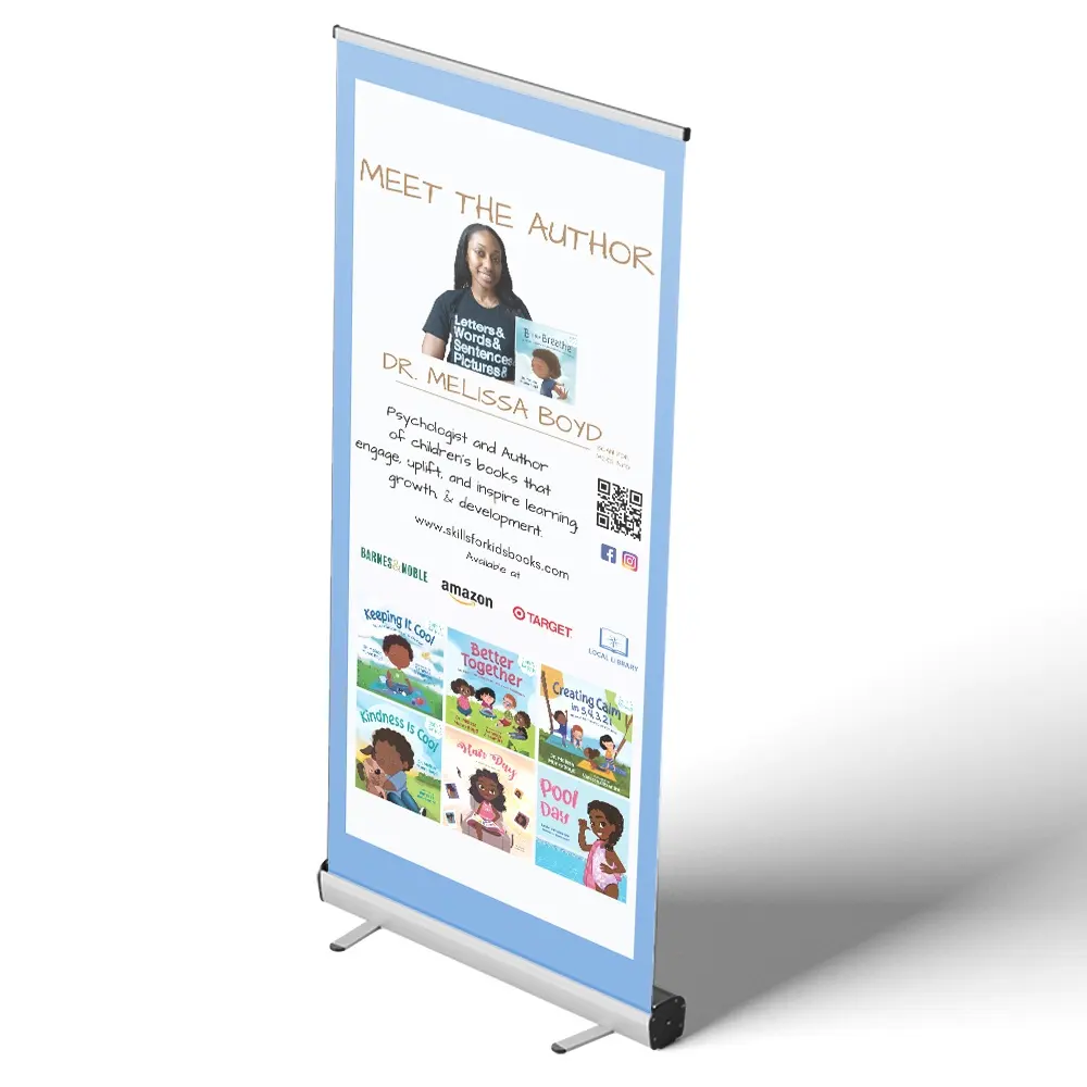 Personalized Marketing Electronic Digital Format Promotional Paper Retractable Roll-Up Banner Stand  Roller Display Banner