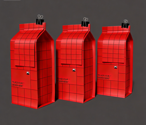 Bolsa de papel cuadrada con base plana para ventana, bolsa de papel kraft con impresión personalizada para granos de café - Product Image 2