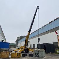 Grue araignée lourde de 10 tonnes, structure pliable, utilisation simple, capacité de franchissement puissante, élévateur pour projets miniers en montagne