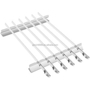 Support à brochettes de <span class=keywords><strong>Barbecue</strong></span>, support en acier inoxydable, support en métal de brochettes pour grill, 1 pièce - Product Image 1