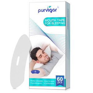 PURVIGOR marque privée anti-ronflement doux pour la peau 60 pièces ruban buccal avec logo personnalisé pour la respiration nasale - Product Image 1