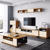 Ensemble de Meubles de Salon Simples en Bois – Table Basse Moderne