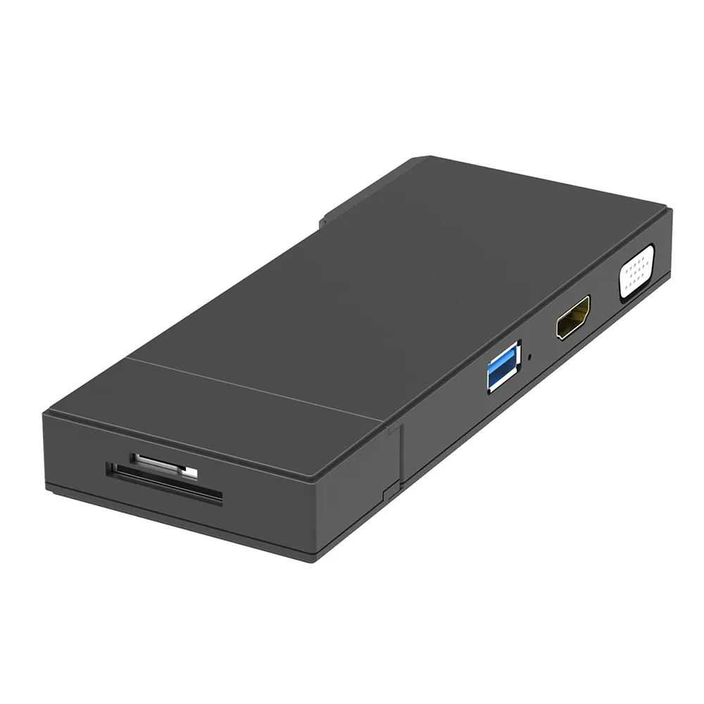 Windars Design originale lettore di schede e passa attraverso Gigabit Ethernet USB C HUB Docking Station Dock per Notebook