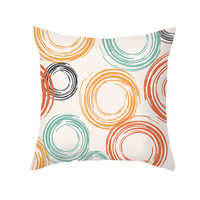 Nouvelle Housse de Coussin en Velours Microfibre à Imprimé Floral Géométrique 2026, Douce et Effet Peau de Pêche, pour Canapé et Décoration de Chambre