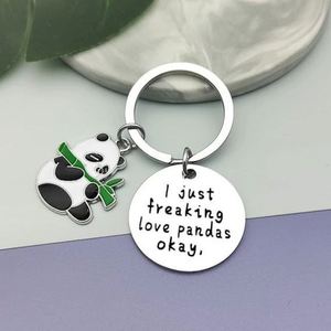 Private Label Panda Keychain Gift for Friends Sisters Panda Lovers Jewelry Gifts Animal Keyring Birthday Party Favors <b>Custom</b> - Product Image 2