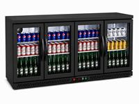 Jinfugui Porte en verre commerciale Double température Affichage des boissons Refroidisseur 450L vertical Boisson Réfrigérateur