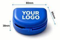 Boîte de rangement transparente colorée en plastique pour appareil orthodontique et aligneur, idéale pour cliniques dentaires et voyages (vente en gros OEM)