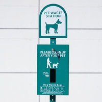 Poubelle pour chien 50L sans entretien Poubelle d'extérieur en acier galvanisé Poubelle en métal pour conteneurs à déchets de rue pour animaux de compagnie