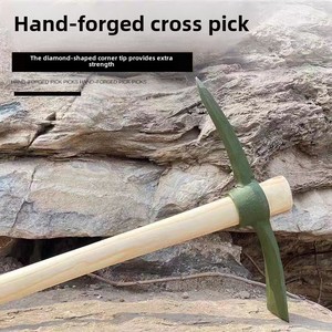 Multifunktion ale Outdoor-Ganzstahl-Kreuz-Spitzhacke Kleine ausländische Hacke zum Graben von Pfählen Boden baum wurzeln Gemüse pflanzung