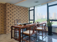 Panneaux acoustiques hexagonaux en chêne naturel Akupanel, placage bois, lattes MDF hexagonales pour l'absorption acoustique, pour hôtels, restaurants et intérieurs.