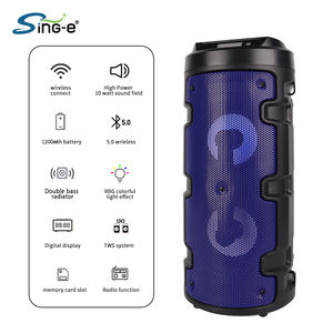 nouveau double 4 pouces stéréo woofer karaoké haut-parleur lumière rvb HIFI basse sans fil bleu dent <span class=keywords><strong>tour</strong></span> extérieur fête hau - Product Image 5