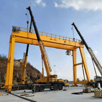 Pont roulant électrique à double poutre de 50 tonnes avec moteur et boîte de vitesses, portée de 35 m, palan certifié CE pour levage lourd extérieur - Travail A5/A6