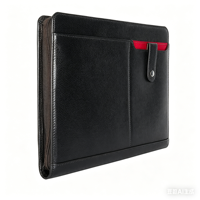 Porte-dossier à fermeture éclair, organisateur de Documents en cuir, porte-Documents, avec bloc-notes et pochettes