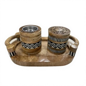 Quemador de Incienso Premium para Celebraciones del Eid, Set de Quemador de Bakhoor de Sándalo y Oud Celestial, Contenedor Artesanal de Madera Natural - Product Image 1