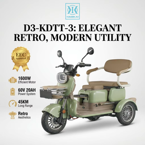 Scooter Eléctrico de 3 <span class=keywords><strong>Ruedas</strong></span> EEC 60V 1600W para Personas Mayores, Triciclo Eléctrico Potente para Ocio y Transporte Urbano - Product Image 1