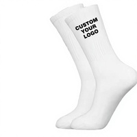Chaussettes de sport personnalisées en gros pour usine, respirantes, anti-transpiration, en tricot, montantes, en coton, avec logo personnalisé
