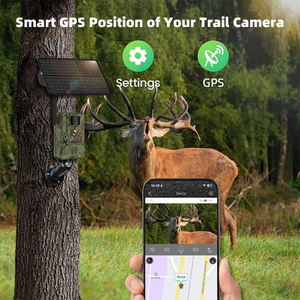 Rscamtom 3MP kamera berburu satwa liar penglihatan malam warna penuh deteksi gerakan bertenaga surya 4G nirkabel Audio dua arah CMOS - Product Image 3