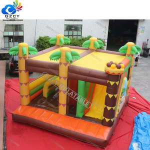 Château gonflable <span class=keywords><strong>de</strong></span> qualité commerciale pour fête tropicale sur la plage, colonnes <span class=keywords><strong>de</strong></span> palmiers, design <span class=keywords><strong>de</strong></span> <span class=keywords><strong>sable</strong></span> ondulé, matériau PVC pour enfants en plein air - Product Image 4
