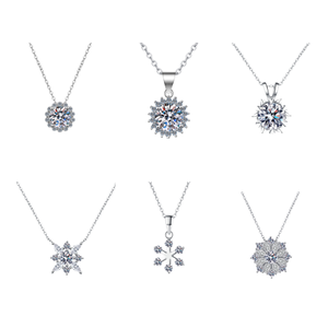 สร้อยคอจี้รูปหัวใจเพชรโมอิสซาไนต์ทรงบริลเลียนต์ 0.5 กะรัต ดีไซน์ใหม่ ขายส่ง เครื่องประดับคุณภาพสูง เงินแท้ S925 - Product Image 1