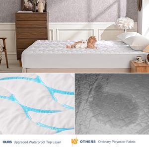Protector de Colchón 100% Impermeable - Protección de Doble Capa, Cubrecolchón Acolchado Silencioso con Bolsillo Profundo - Product Image 5