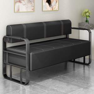 Sofá de Espera Moderno y Personalizado de Acero Inoxidable para Salón de Belleza, Banco Largo, Sillas de Espera para Barbería, Muebles para Área de Espera de Peluquería - Product Image 1
