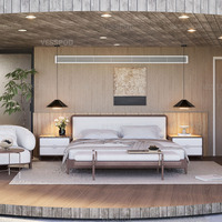 Maison ronde préfabriquée en bois de luxe, maison circulaire pour complexe hôtelier, villa en forme de dôme personnalisée, maison en rondins