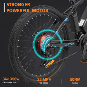 Vélo de montagne électrique 24V 10Ah 16 pouces, cadre en aluminium, batterie au lithium, moteur à moyeu avant 350W, 6 vitesses - Product Image 3