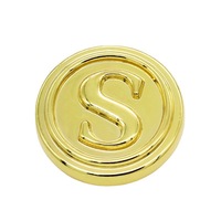 Boutons métalliques ronds personnalisés avec logo en relief, attaches cousues à la main pour costume d'affaires et manteau d'hiver