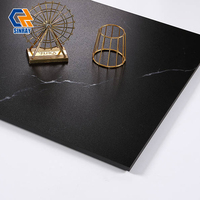 Carreaux de porcelaine en marbre Nero Marquina 600x600mm - Design moderne antibactérien pour les murs et les bordures de salles de bain et de villas