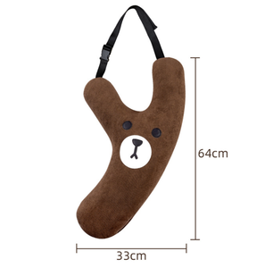 Coussin de voiture pliable pour enfants en chenille et coton perlé, multifonctionnel pour <span class=keywords><strong>siège</strong></span> arrière, idéal pour dormir - Product Image 4