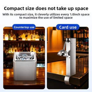 Máquina comercial pequeña <span class=keywords><strong>para</strong></span> hacer hielo en <span class=keywords><strong>vasos</strong></span> con motor <span class=keywords><strong>y</strong></span> rodamientos, 1 año de garantía, enfriador rápido de CO2 <span class=keywords><strong>para</strong></span> producción de hielo seco en <span class=keywords><strong>vasos</strong></span> de vidrio - Product Image 3